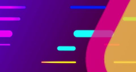 Vibrant spherocylinder shapes on abstract background