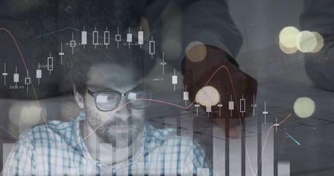 Architect Overlaid with Financial Data Planning Strategy and Development - Download Free Stock Images Pikwizard.com