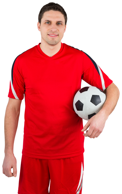 Transparent Athlete Posing Confidently with Soccer Ball - Download Free Stock Videos Pikwizard.com