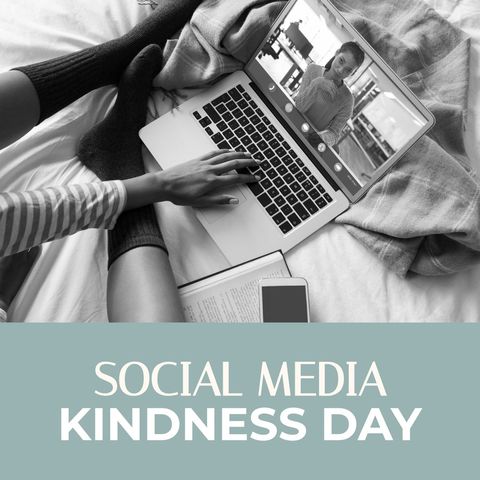 woman engaging in social media kindness day video call at home - Download Free Stock Templates Pikwizard.com