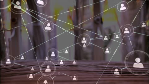 Futuristic Network Technology Connections Over Servers