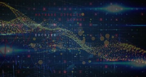 Cybersecurity Data Visualization with Digital Waves - Download Free Stock Images Pikwizard.com