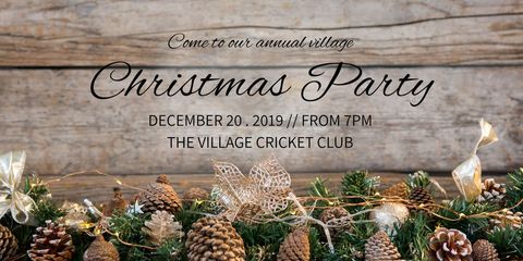 Rustic Christmas Party Invitation with Holiday Decor - Download Free Stock Templates Pikwizard.com
