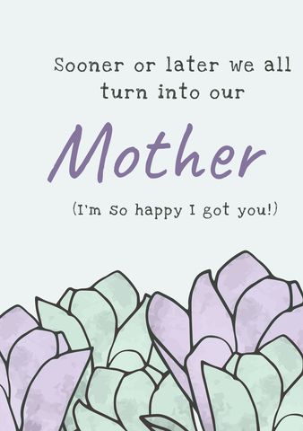 heartfelt mother's day card with floral design - Download Free Stock Templates Pikwizard.com