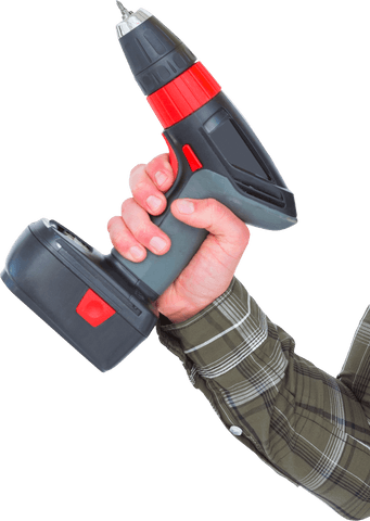 transparent background with hand holding cordless drill - Download Free Stock Videos Pikwizard.com