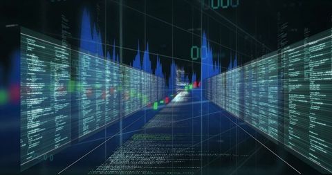 futuristic data tunnel with code panels and visual analytics - Download Free Stock Images Pikwizard.com