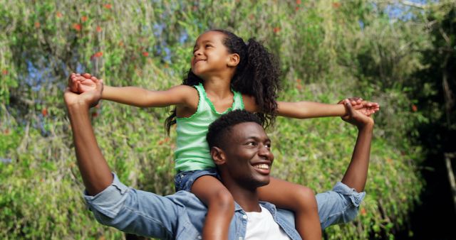 Father and Daughter Enjoying Day Outdoors in Park - Download Free Stock Images Pikwizard.com