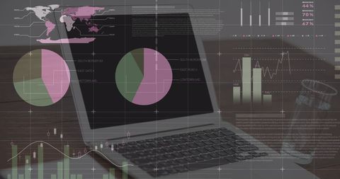 Digital Interface with Statistical Data on Laptop - Download Free Stock Images Pikwizard.com