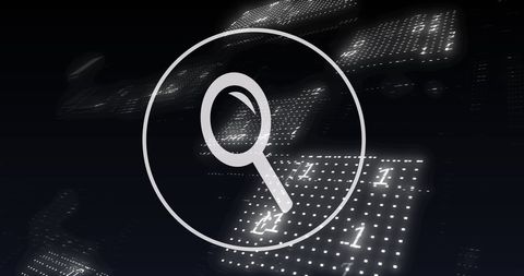 Digital Magnifying Glass Over Binary Code Data - Download Free Stock Images Pikwizard.com