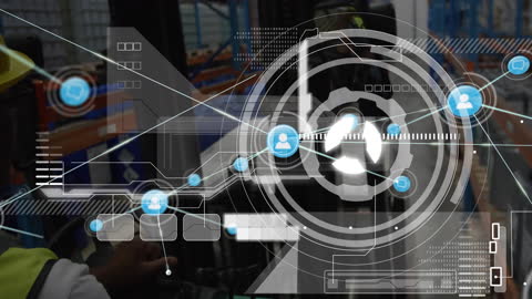Digital Interface Overlay on Worker in Warehouse Environment