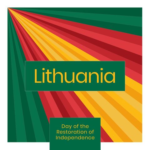 Lithuania independence day celebration design