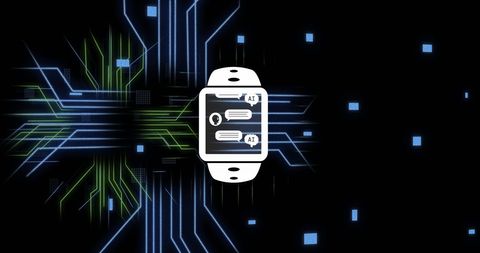 AI Data Processing with Smartwatch and Circuit Board - Download Free Stock Images Pikwizard.com