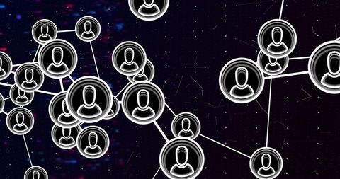 Digital Network Web Connecting User Profiles