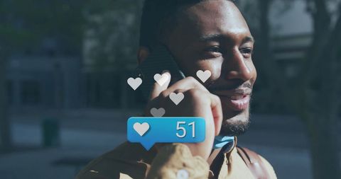 Young Professional Engaging with Social Media Metrics on Smartphone