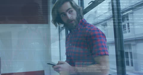 Digital Concept of Financial Data and Modern Business Work Environment