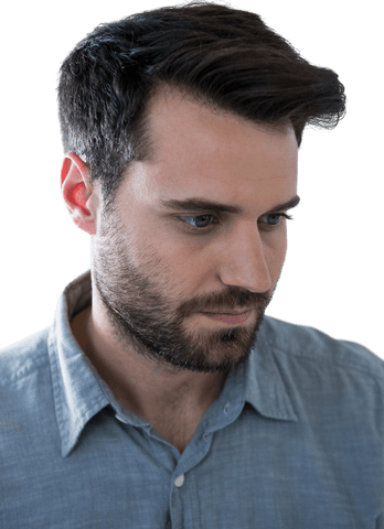serious man wearing grey shirt on transparent background - Download Free Stock Videos Pikwizard.com