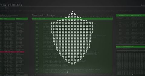 Digital Shield on Computer Screen Data Security Concept - Download Free Stock Images Pikwizard.com