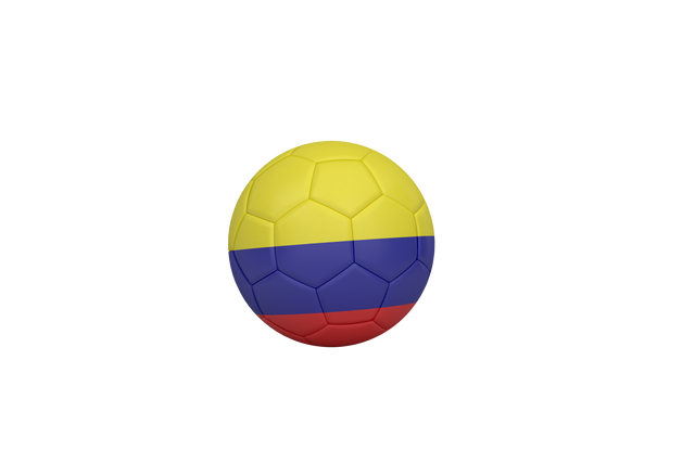 Transparent Soccer Ball with Colombian Flag Colors Floating - Download Free Stock Videos Pikwizard.com