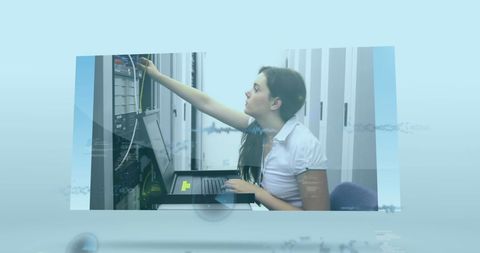 IT Engineer Maintaining Server Connection in Data Center Network