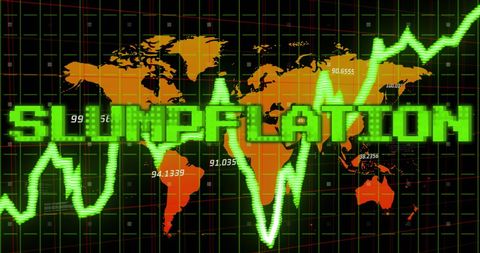Digital Representation of Slumpflation in Global Economy - Download Free Stock Images Pikwizard.com