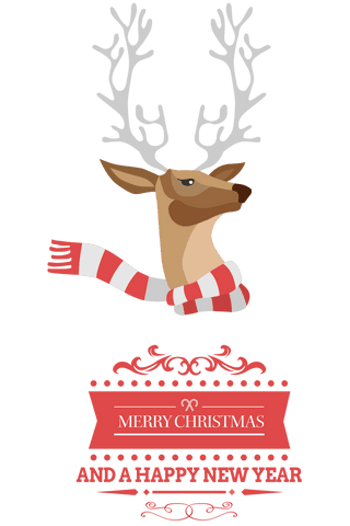 festive reindeer merry christmas transparent illustration - Download Free Stock Videos Pikwizard.com