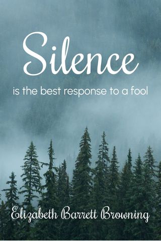 inspirational forest quote: silence as a response - Download Free Stock Templates Pikwizard.com