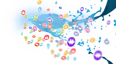 colorful network symbol icons on transparent background - Download Free Stock Videos Pikwizard.com