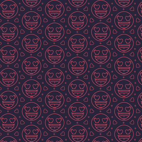 heart eye emojis repeating pattern on transparent background - Download Free Stock Videos Pikwizard.com