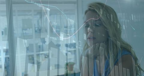 Focused Businesswoman Analyzing Financial Data Trends - Download Free Stock Images Pikwizard.com