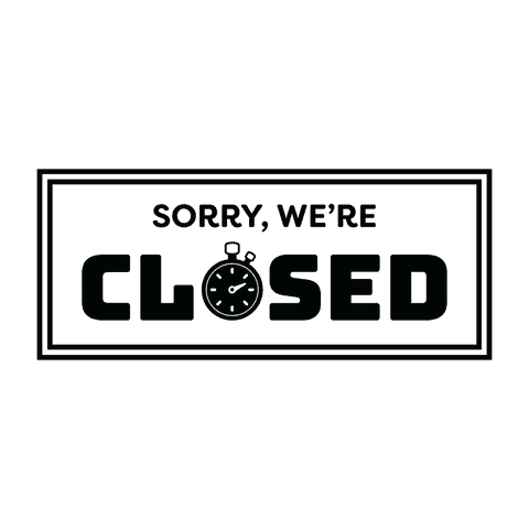 sorry we're closed vector with transparent background for business use - Download Free Stock Videos Pikwizard.com