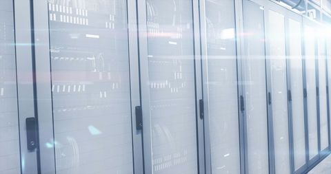 Digital Data Flow in High-Tech Server Room Environment - Download Free Stock Images Pikwizard.com