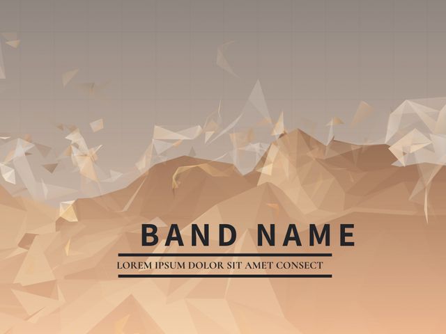 Abstract Geometric Desert Landscape Band Name Template - Download Free Stock Templates Pikwizard.com