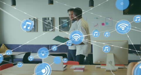 Connected Communication Technology in Busy Office Space