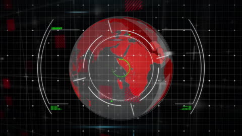 Futuristic Digital Globe with Scanning Technology Overlay