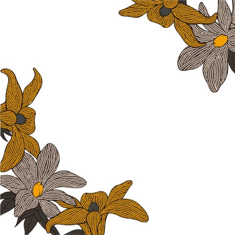 transparent flat floral design cluster with golden cream flowers - Download Free Stock Videos Pikwizard.com