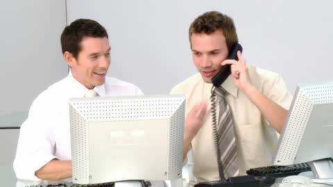 Happy Business Colleagues Working Together on Project Success