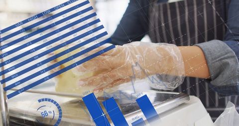 Digital Financial Data Overlay in Grocery Store