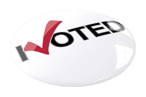 i voted badge with red check mark on transparent background - Download Free Stock Videos Pikwizard.com