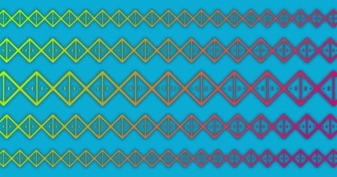 Vibrant Geometric Diamond Patterns on Blue Abstract Background