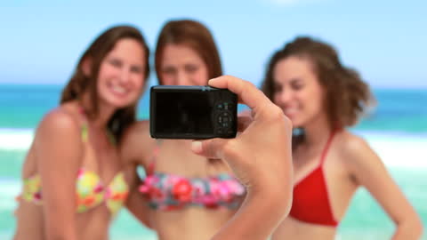 Friends Capturing Summer Beach Moments