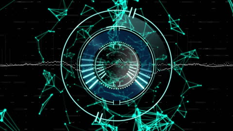 Futuristic Neon Digital Interface with Plexus Networks