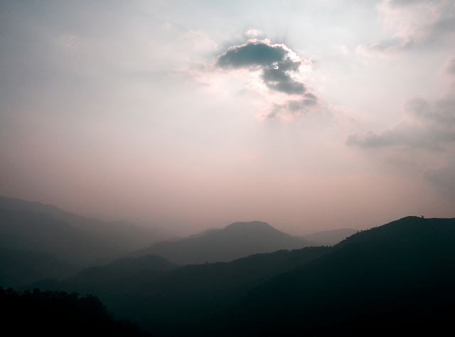 Sunrise Over Misty Mountain Landscape - Download Free Stock Photos Pikwizard.com