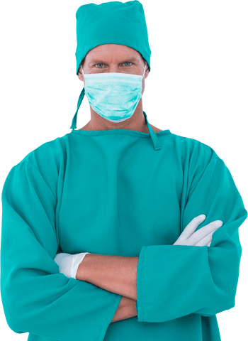 confident male surgeon in surgical attire on transparent background - Download Free Stock Videos Pikwizard.com