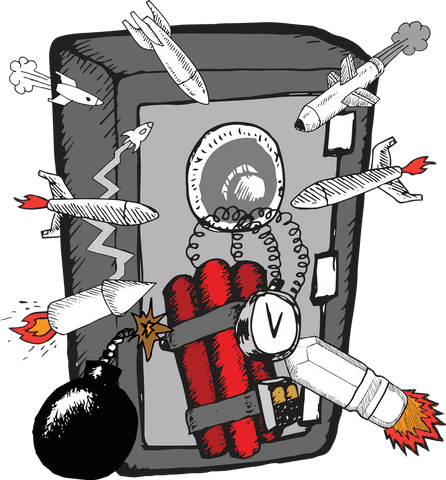 illustration of bombs and safe on transparent background - Download Free Stock Videos Pikwizard.com