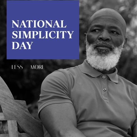 national simplicity day with thoughtful man enjoying nature - Download Free Stock Templates Pikwizard.com