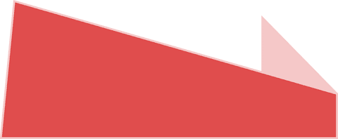 Vector illustration of red abstract shapes on transparent background