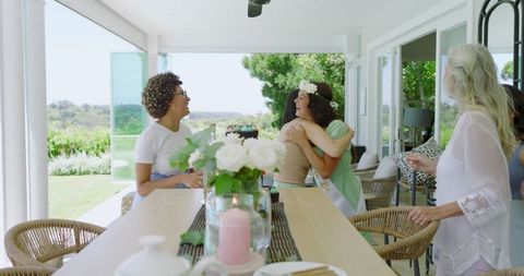 Women Celebrating Friendship at Outdoor Gathering