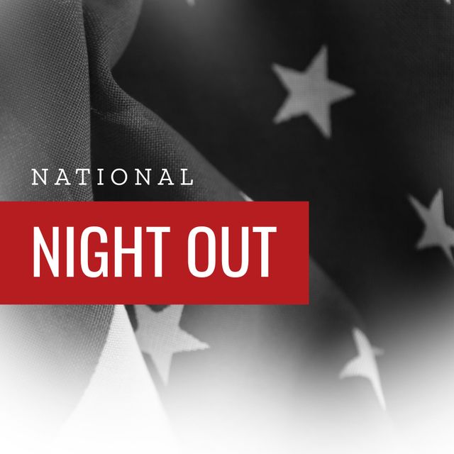 Celebrate National Night Out Against American Flag Backdrop - Download Free Stock Templates Pikwizard.com