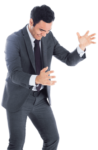 smiling businessman gesturing on transparent background - Download Free Stock Videos Pikwizard.com