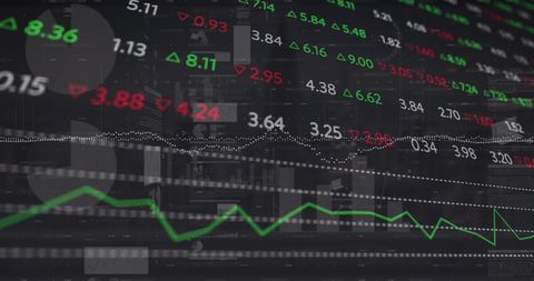 Stock Market Tickers with Digital Graphics Overlay - Download Free Stock Images Pikwizard.com